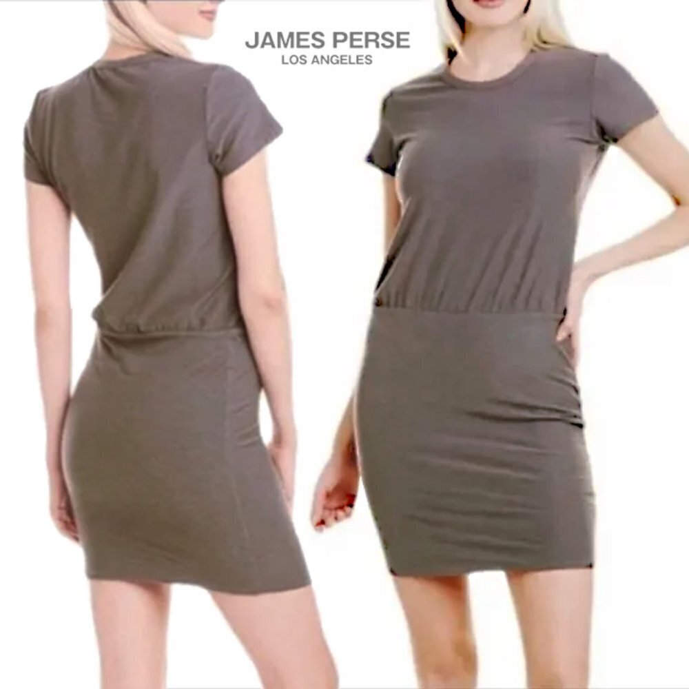 JAMES‎ PERSE Blouson Olive Green T- Shirt Dress Size 3 (L).  Fit more like a M.